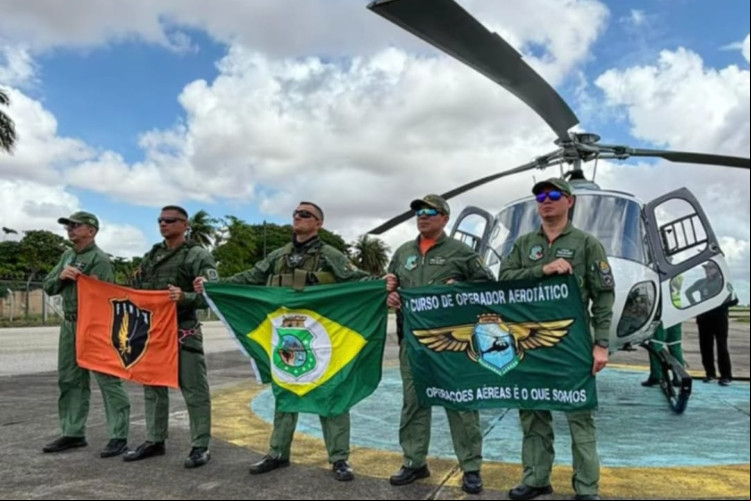 O helicóptero da Ciopaer decolou rumo ao Rio Grande do Sul no início da tarde desta terça-feira