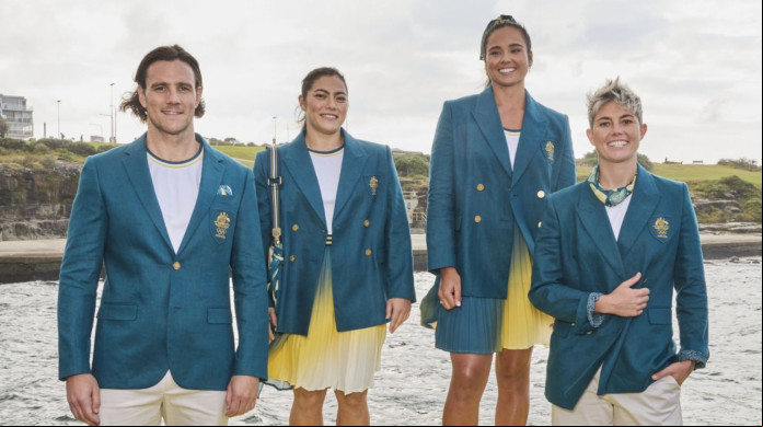 Delegação australiana, vestida pela Sportscraft Delegação australiana, vestida pela Sportscraft