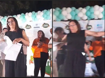 Motoqueiro colide com palco de inauguração de escola em Crateús 