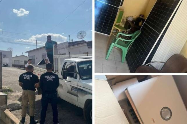 Material apreendido na operação da Polícia Civil do Ceará