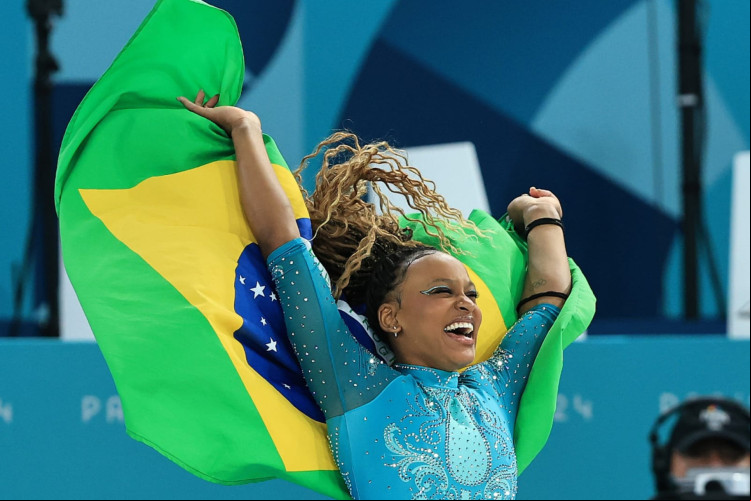 Rebeca Andrade conquistou o ouro no solo da ginástica artística na Olimpíada de Paris