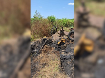 Solo cedeu enquanto trabalhador tentava desatolar veículo 
