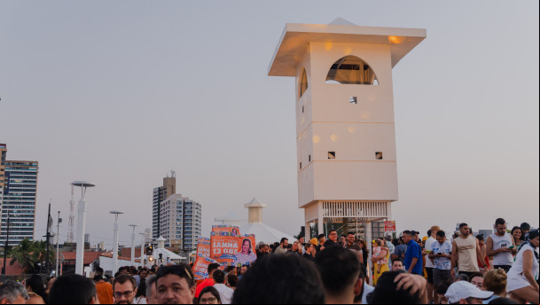 FORTALEZA-CE, BRASIL, 25-08-2024: Inauguração da nova Ponte dos Ingleses, na Praia de Iracema. (Foto: Fernanda Barros/O Povo)
