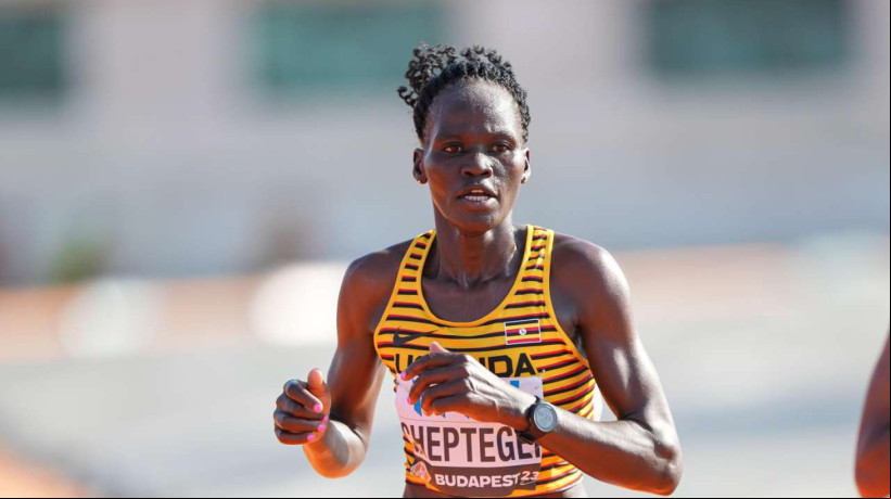 Rebecca Cheptegei no Campeonato Mundial de Budapeste 2023 