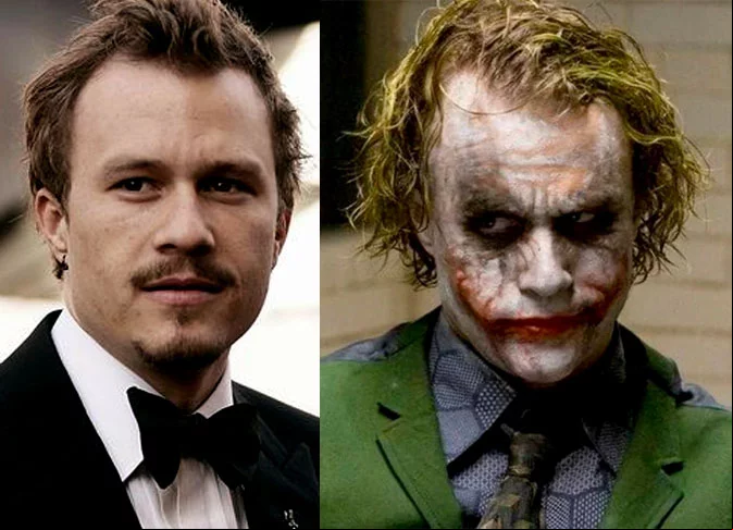 Heath Ledger/ Coringa - Nascido em 4/4/1979, o australiano foi vencedor do Oscar póstumo de melhor ator coadjuvante, pela brilhante atuação como Coringa, em “Batman : Cavaleiro das Trevas” (2008).