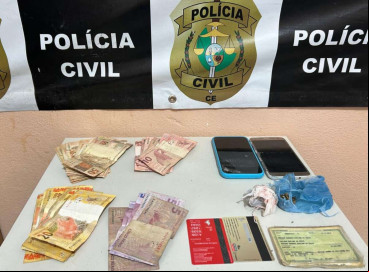 Material apreendido na operação da Polícia Civil em Itaitinga 