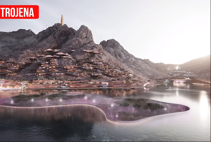 Além da The Line, está prevista a construção da Trojena, com foco no entretenimento e esportes de aventura.