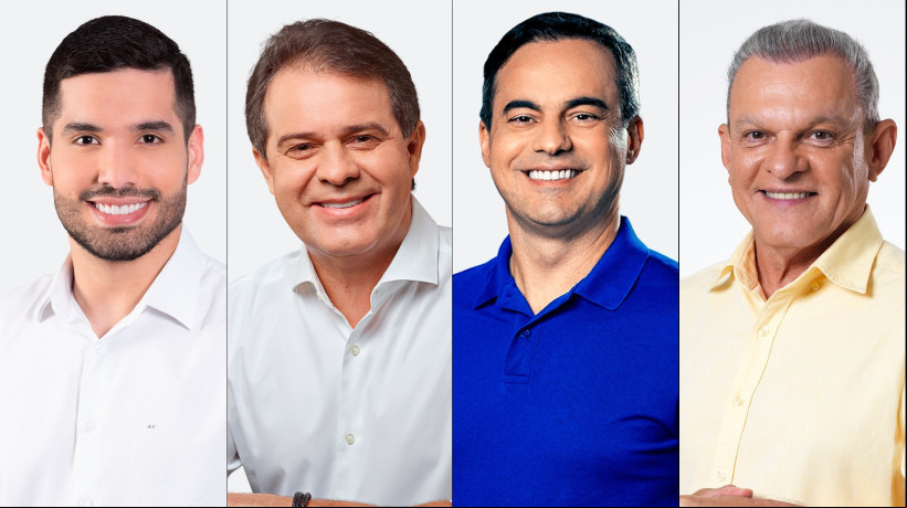 Candidatos a prefeito de Fortaleza em 2024, André Fernandes, Evandro Leitão, Capitão Wagner e José Sarto 