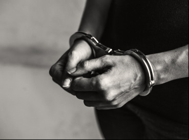 Criminal in handcuffs 