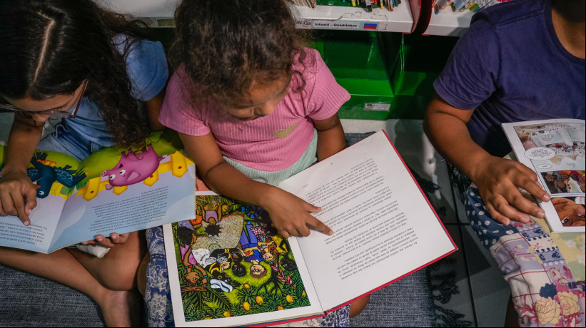 No bairro Presidente Kennedy, Biblioteca Comunitária Sorriso da Criança é um dos pontos de leitura abertos para a população em Fortaleza. (Foto: Fernanda Barros/O POVO)
