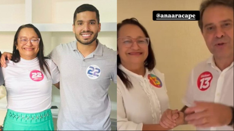 Vereadora esteve com os dois candidatos a prefeito de Fortaleza que disputam a prefeitura num curto espaço de tempo