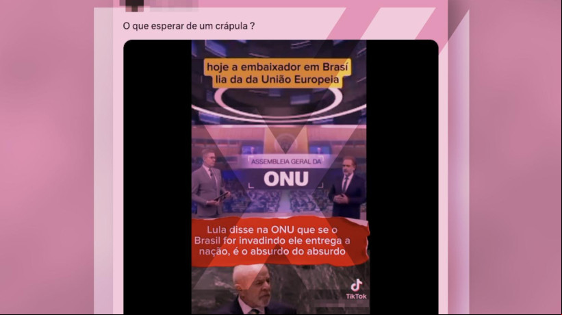 O presidente Lula não disse que entregaria a nação se o Brasil fosse invadido, diferentemente do que afirma post no X