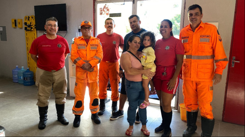 A garotinha de três anos não se feriu gravamente