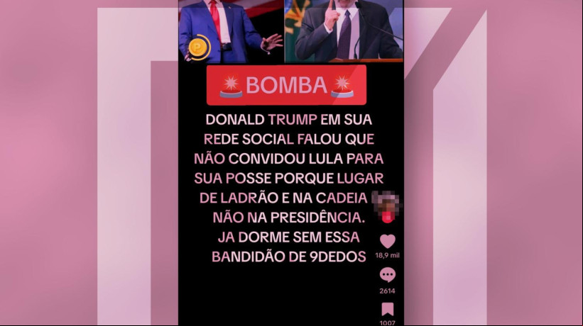 Trump agradeceu aos eleitores apenas em um discurso, no qual o presidente Lula nÃ£o foi citado 