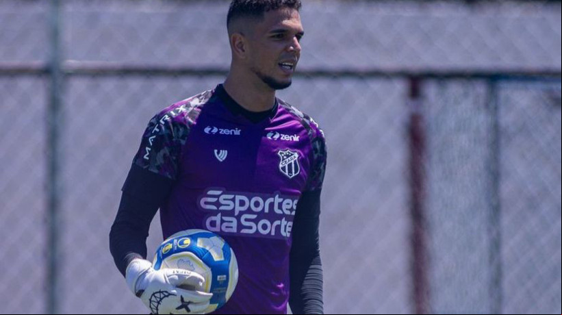 Bruno Ferreira, goleiro do Ceará, é dúvida para encarar o Bahia