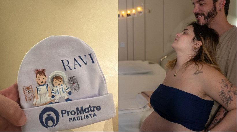 Ravi, segundo filho de Viih Tube e Eliézer, nasceu na segunda-feira, 11