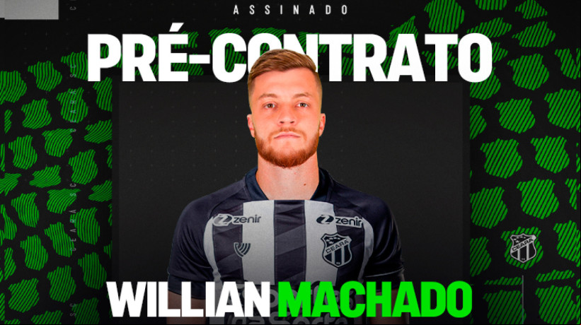 O zagueiro Willian Machado foi destaque do Operário-PR na Série B de 2024 e firmou contrato até o fim de 2027 com o Ceará