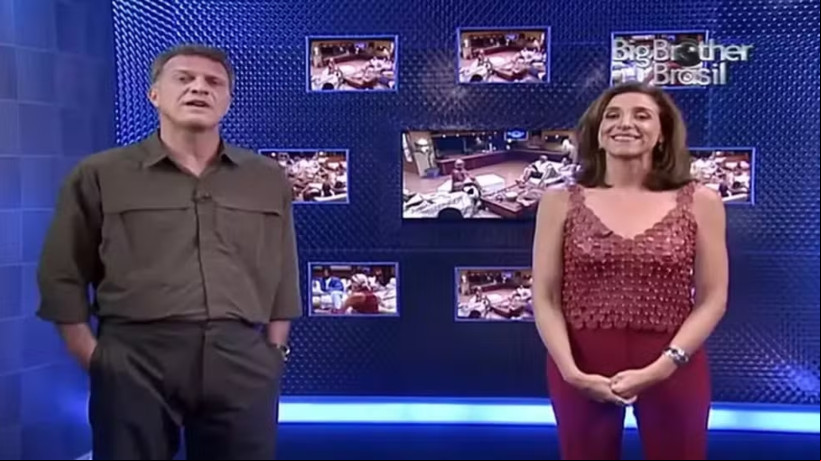 Pedro Bial e Marisa Orth apresentaram o primeiro BBB juntos por um tempo
