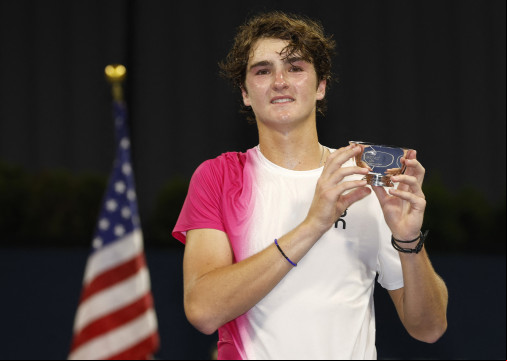 João Fonseca sagrou-se campeão do US Open Júnior em 2023, na categoria Simples Masculino João Fonseca sagrou-se campeão do US Open Júnior em 2023, na categoria Simples Masculino