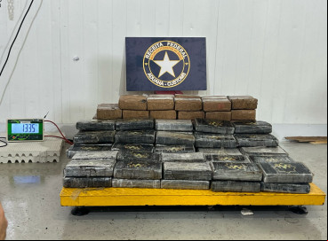 ￼DROGA estava escondida em pallets metálicos 