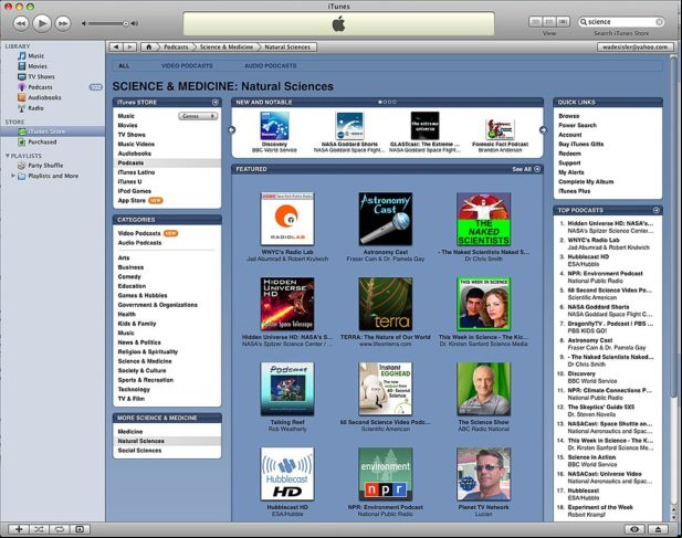 A iTunes Store, loja virtual de música da Apple, também foi um sucesso por muitos anos.
