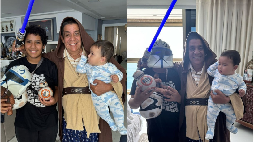 Cantor Zeca Pagodinha se veste de Jedi, personagem de Star Wars