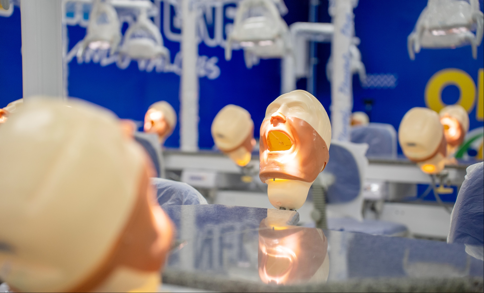 O Laboratório Pré-Clínico utiliza 31 manequins de simulação para reproduzir fielmente o atendimento ao paciente O Laboratório Pré-Clínico utiliza 31 manequins de simulação para reproduzir fielmente o atendimento ao paciente