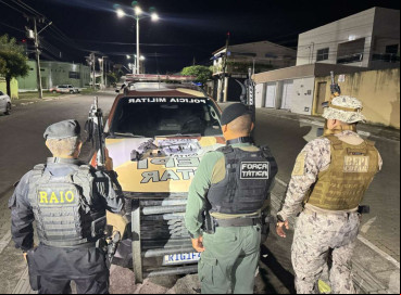 Operação da Polícia Militar do Ceará resultou na prisão de três pessoas e na apreensão de armas em Caridade  