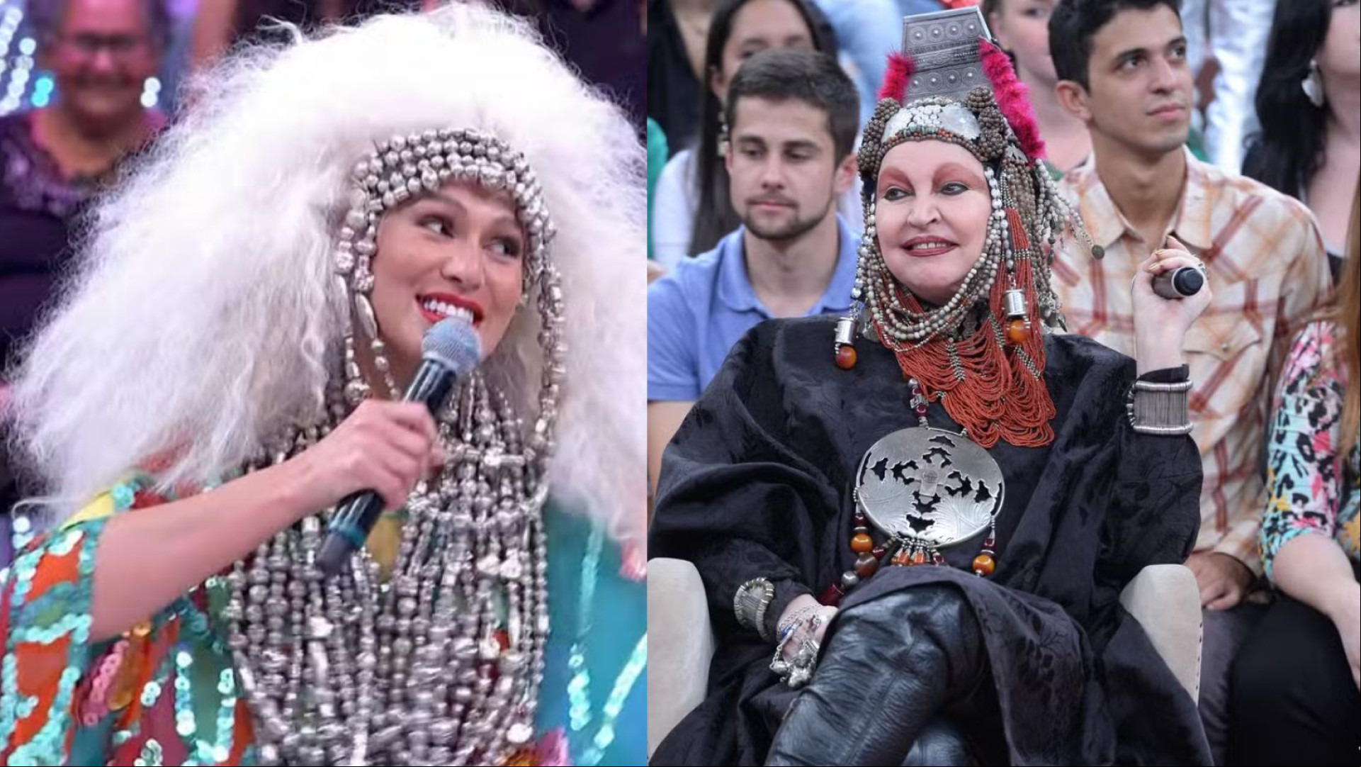 Lívia Andrade se veste de Elke Maravilha no Domingão