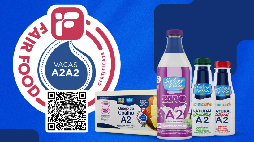 A Linha A2 da Sabor & Vida, certificada pelo selo FairFood, garante transparÃªncia, rastreabilidade e um leite puro, de fÃ¡cil digestÃ£o e cheio de benefÃ­cios para o bem-estar.
 