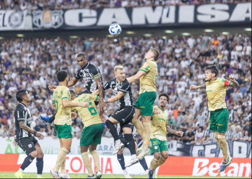 No jogo de ida, o Ceará chegou a ter mais finalizações que o Palmeiras, mas não conseguiu tirar seu zero do placar