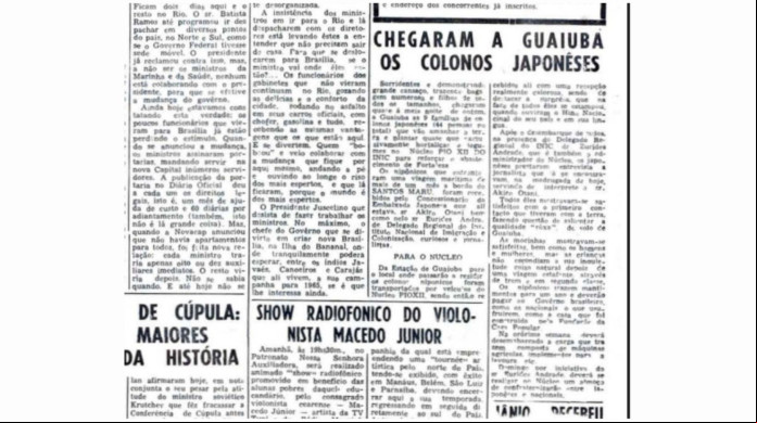 Publicação no impresso do O POVO em 18 de maio de 1960 Publicação no impresso do O POVO em 18 de maio de 1960