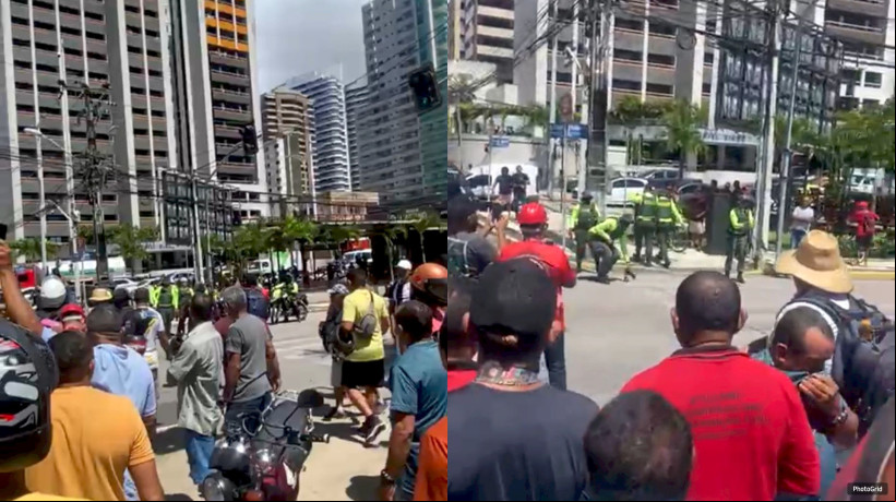 Trabalhadores da Construção Civil realizam manifestação em vias de Fortaleza