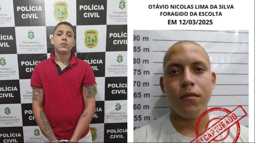 Otávio Nicolas Lima da Silva havia fugido no último dia 12 de março durante escolta policial