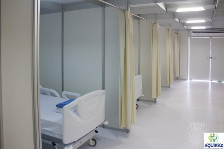 Com 13 leitos, o Hospital de Campanha inaugurado nesta quinta-feira, 16, irá receber pacientes infectados pelo novo coronavírus, causador da Covid-19