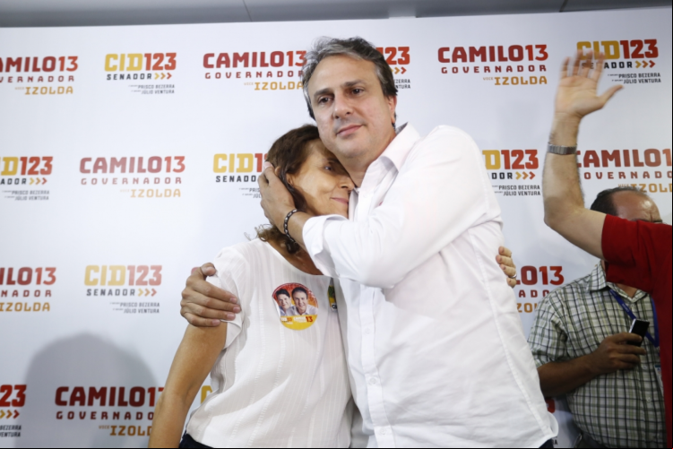 Izolda Cela, vice-governadora, e o governador Camilo Santana