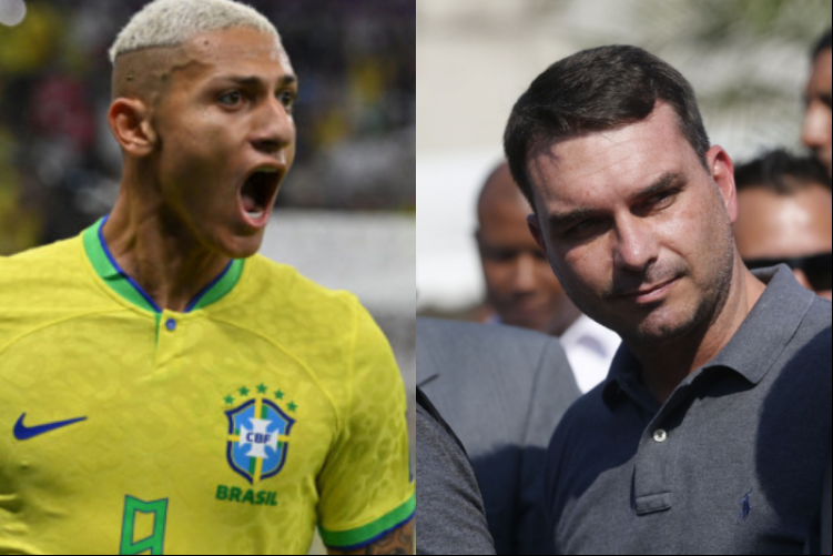 Richarlison e Flávio Bolsonaro (PL)