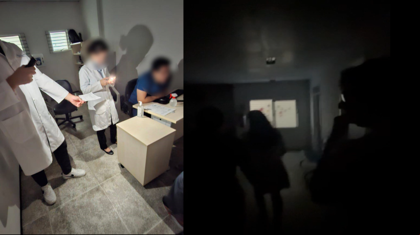 Alunos da graduação que faziam atendimentos supervisionados utilizaram luzes de celular 