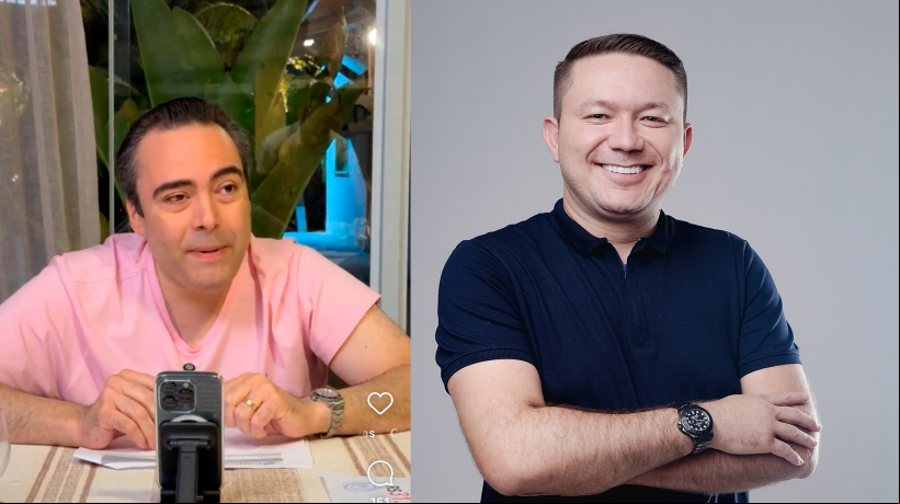 O prefeito de Massapê, Ozires Pontes (PSDB), e o prefeito de Senador Sá, Bel Júnior (PP)